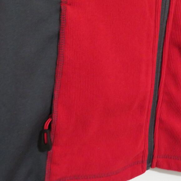 North End Womens Sz XS Red Gray Fleece Jacket Front Zip Colorblock Zippered - Picture 4 of 7